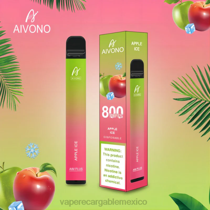 Vape Desechable JZX6170 Aivono AIM PLUS 800 hielo de manzana