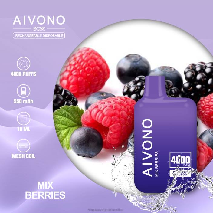 Vape Desechable JZX6215 Aivono AIM BOXX 4000 mezclar bayas