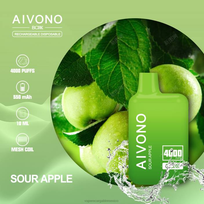 Vape Desechable JZX6220 Aivono AIM BOXX 4000 manzana agria