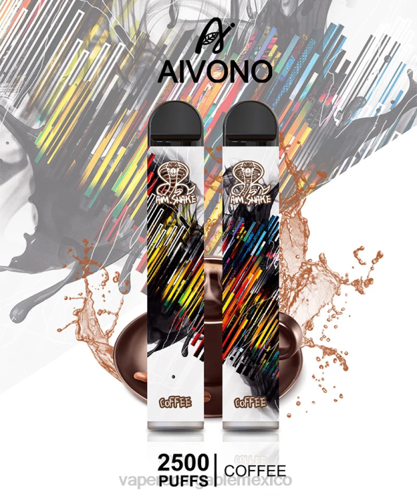 Vape Desechable JZX6300 Aivono AIM SNAKE 2500 café