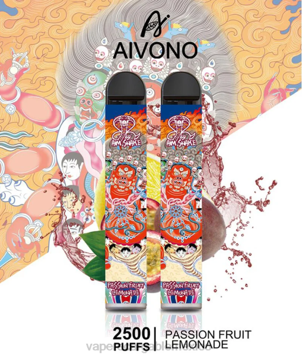 Vape Desechable JZX6315 Aivono AIM SNAKE 2500 limonada de maracuyá