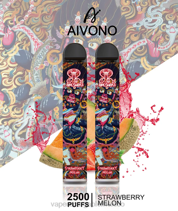 Vape Desechable JZX6320 Aivono AIM SNAKE 2500 melón fresa