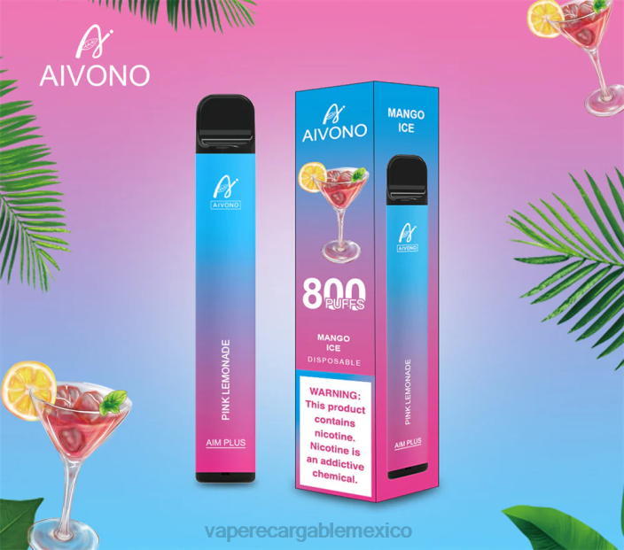 Vape México JZX6191 Aivono AIM PLUS 800 limonada rosa
