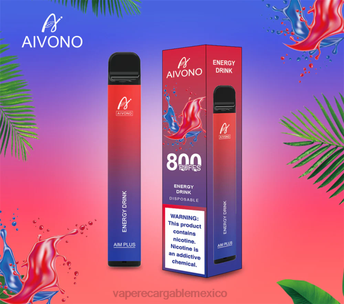 Vape México JZX6201 Aivono AIM PLUS 800 bebida energética