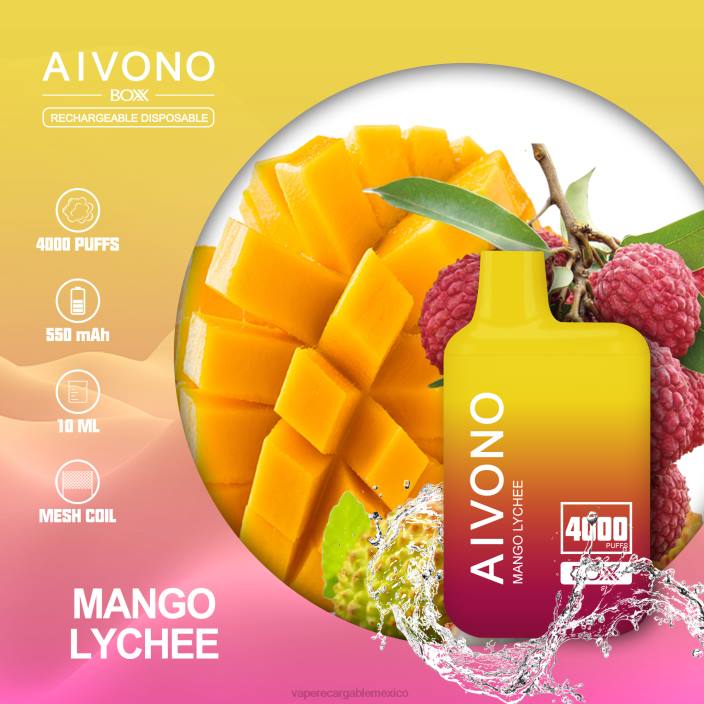 Vape México JZX6216 Aivono AIM BOXX 4000 lichi de mango