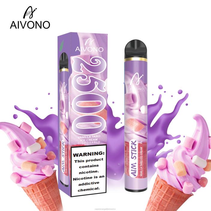 Vape Recargable JZX6147 Aivono AIM STICK 2500 helado de vainilla y taro