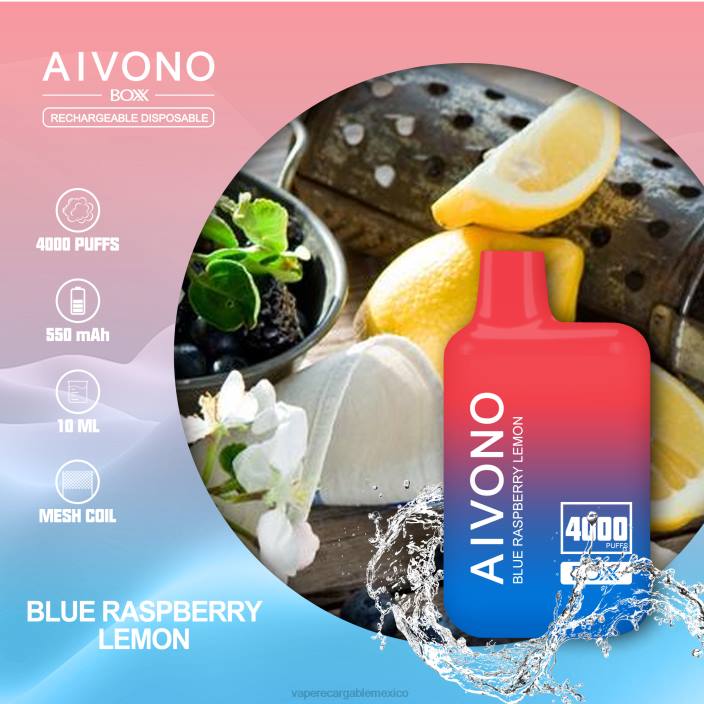 Vape Recargable JZX6217 Aivono AIM BOXX 4000 limón frambuesa azul