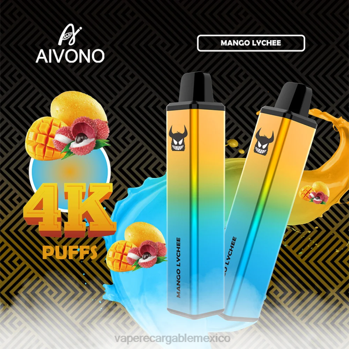 Vape Recargable JZX6262 Aivono AIM FREAK 4000 lichi de mango