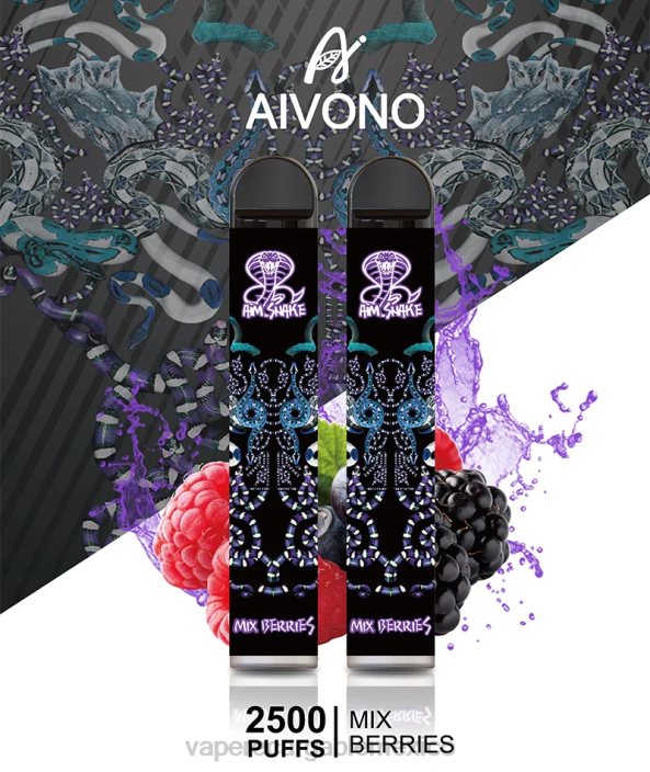 Vape Recargable JZX6312 Aivono AIM SNAKE 2500 mezclar bayas
