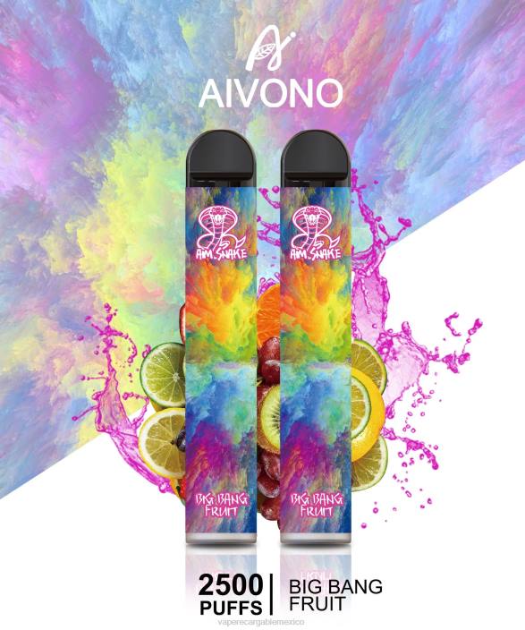 Vape Recargable JZX6322 Aivono AIM SNAKE 2500 fruta del big bang