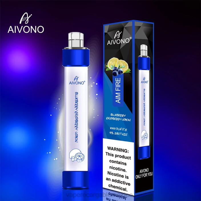 Vape Recargable JZX6327 Aivono AIM FIRE 1000 arándano frambuesa limón