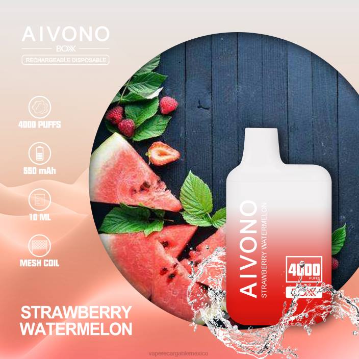 Vaper Sin Nicotina JZX6214 Aivono AIM BOXX 4000 sandia fresa