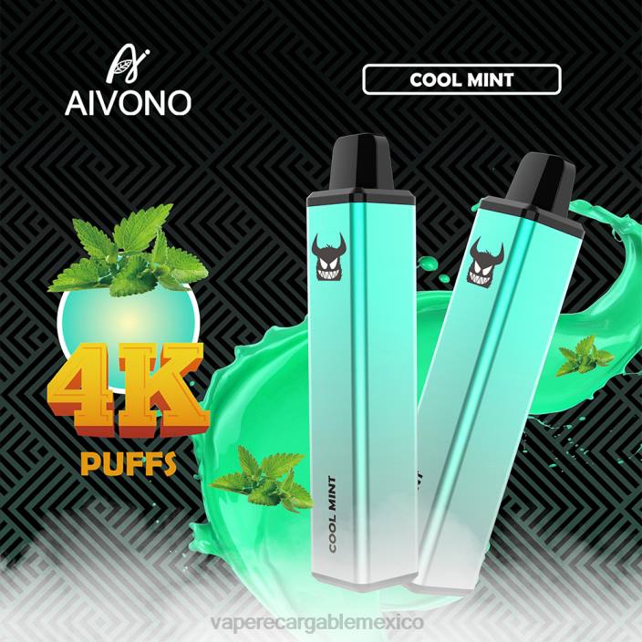 Vaper Sin Nicotina JZX6254 Aivono AIM FREAK 4000 menta fresca