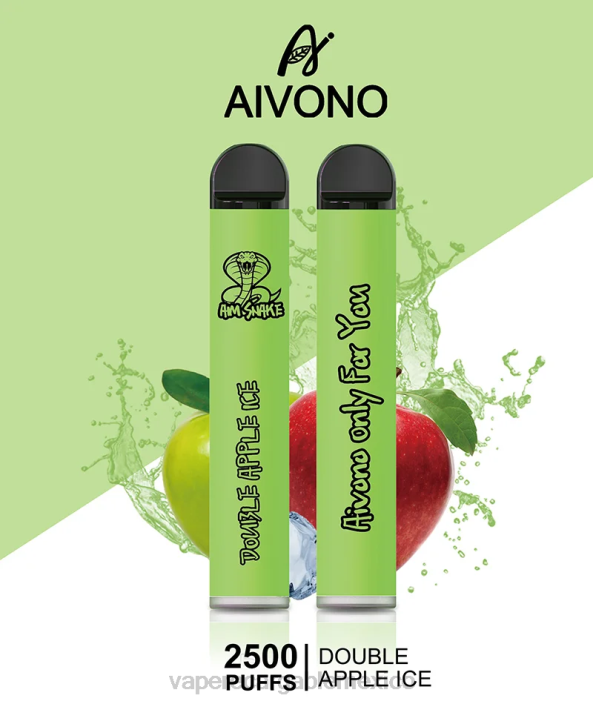 Vaper Sin Nicotina JZX6304 Aivono AIM SNAKE 2500 doble hielo de manzana