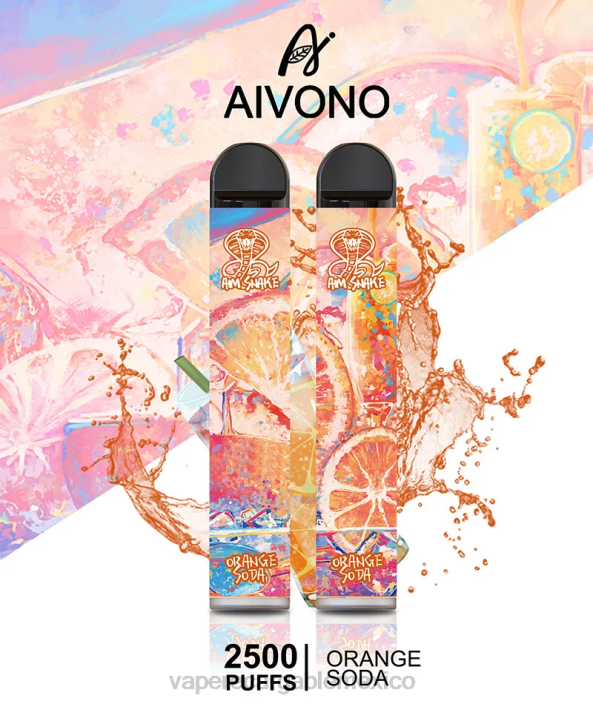 Vaper Sin Nicotina JZX6314 Aivono AIM SNAKE 2500 refresco de naranja